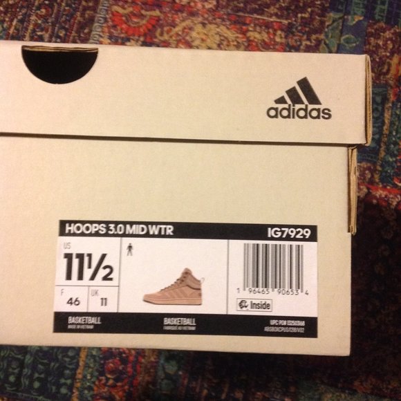 Adidas Men's Hoops 3.0 Fur Lined Winterized Mid Sneakers -11.5M - New in Box - Picture 9 of 10
